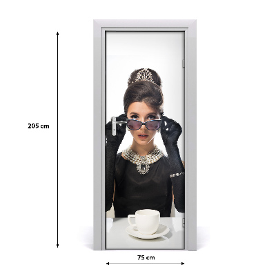 Fototapeta na dveře žena brýle