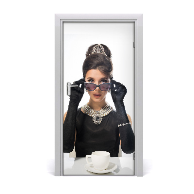 Fototapeta na dveře žena brýle