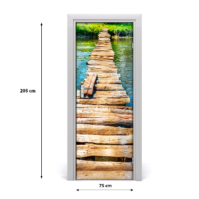 Fototapeta na dveře samolepící dřevěný most