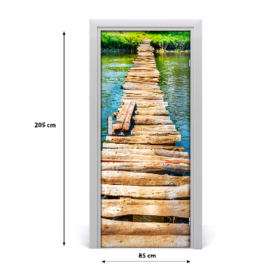 Fototapeta na dveře samolepící dřevěný most