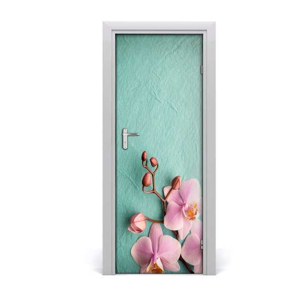 Samolepící fototapeta na dveře Růžová orchidej