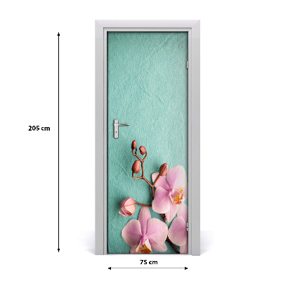 Samolepící fototapeta na dveře Růžová orchidej