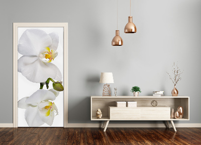 Samolepící fototapeta na dveře Bílá orchidej