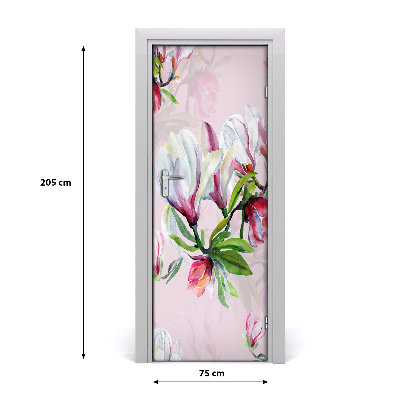 Samolepící fototapeta na dveře magnolie