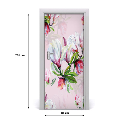Samolepící fototapeta na dveře magnolie