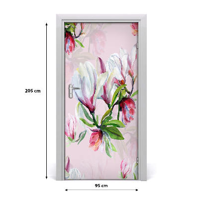 Samolepící fototapeta na dveře magnolie