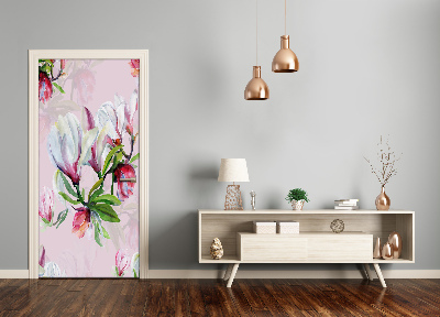 Samolepící fototapeta na dveře magnolie