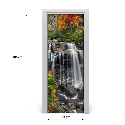 Fototapeta na dveře samolepící vodopád podzim