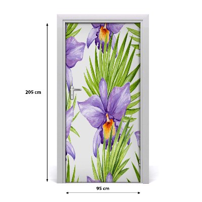 Samolepící fototapeta na dveře Orchidej a palmy