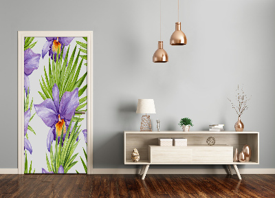 Samolepící fototapeta na dveře Orchidej a palmy