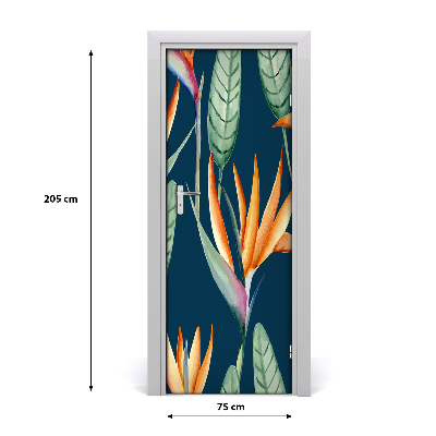 Samolepící fototapeta na dveře Strelitzia reginae