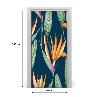 Samolepící fototapeta na dveře Strelitzia reginae