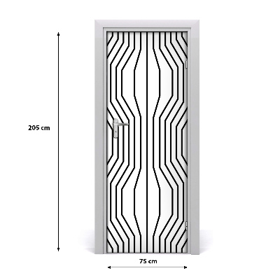 Fototapeta na dveře geometrické linie