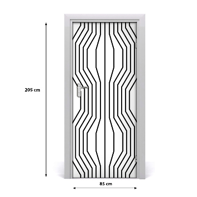 Fototapeta na dveře geometrické linie