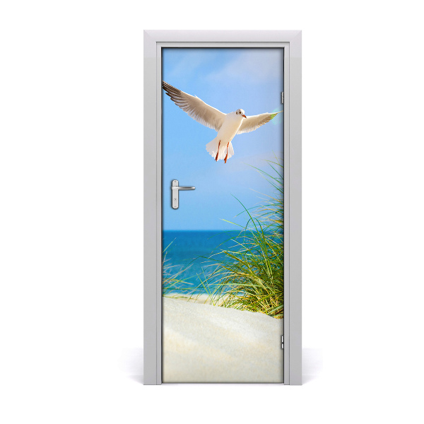 Fototapeta na dveře samolepící méva nad dunami