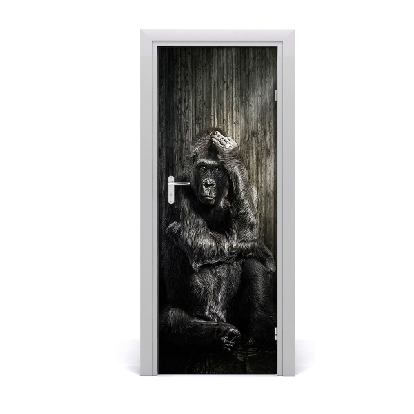 Samolepící fototapeta na dveře Gorila