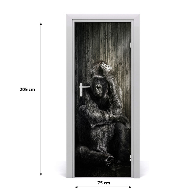 Samolepící fototapeta na dveře Gorila