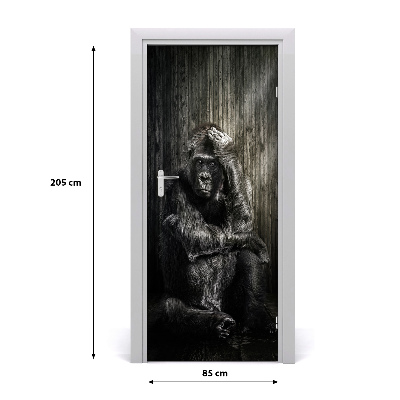 Samolepící fototapeta na dveře Gorila