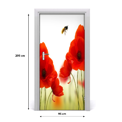 Fototapeta na dveře Pole mák