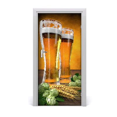Fototapeta na dveře samolepící dvě sklenice piva
