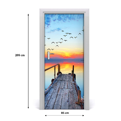 Fototapeta na dveře samolepící dřevěné molo