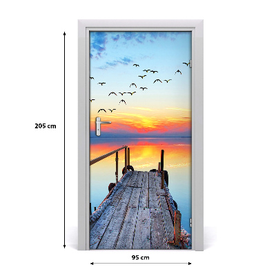 Fototapeta na dveře samolepící dřevěné molo