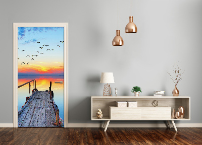 Fototapeta na dveře samolepící dřevěné molo