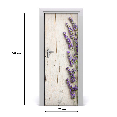 Fototapeta na dveře Levandule dřevo