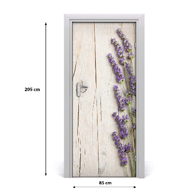 Fototapeta na dveře Levandule dřevo