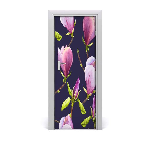 Samolepící fototapeta na dveře magnolie