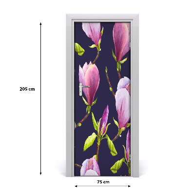 Samolepící fototapeta na dveře magnolie
