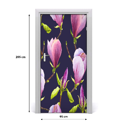 Samolepící fototapeta na dveře magnolie
