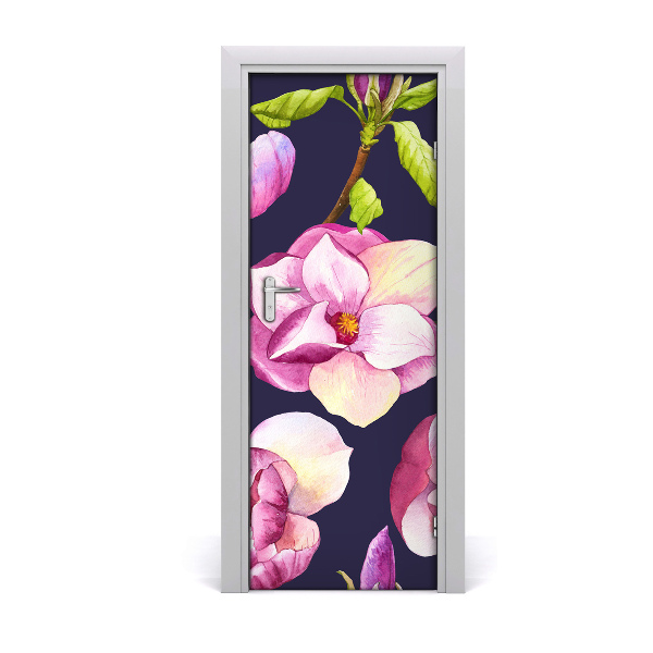 Samolepící fototapeta na dveře magnolie