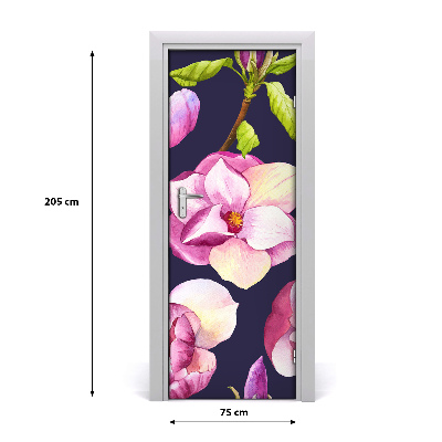Samolepící fototapeta na dveře magnolie