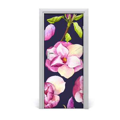 Samolepící fototapeta na dveře magnolie