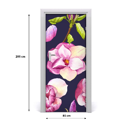 Samolepící fototapeta na dveře magnolie