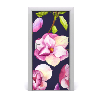Samolepící fototapeta na dveře magnolie