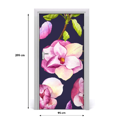 Samolepící fototapeta na dveře magnolie