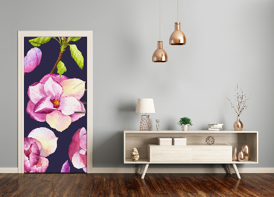 Samolepící fototapeta na dveře magnolie