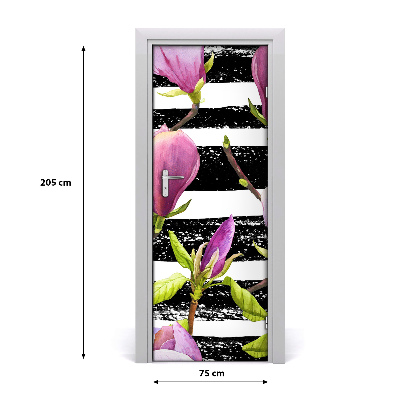 Samolepící fototapeta na dveře magnolie