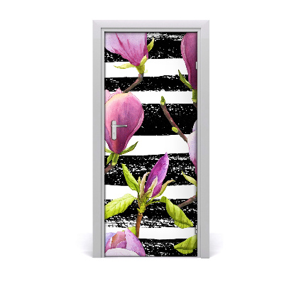 Samolepící fototapeta na dveře magnolie
