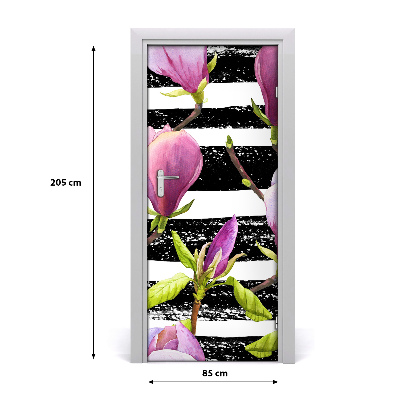 Samolepící fototapeta na dveře magnolie