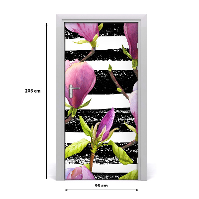 Samolepící fototapeta na dveře magnolie