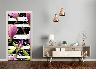 Samolepící fototapeta na dveře magnolie