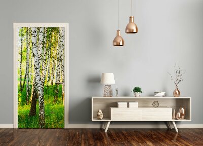 Fototapeta na dveře samolepící břízový les