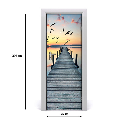Fototapeta na dveře samolepící dřevěné molo