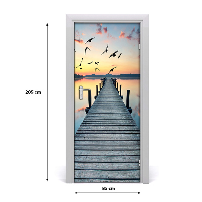 Fototapeta na dveře samolepící dřevěné molo