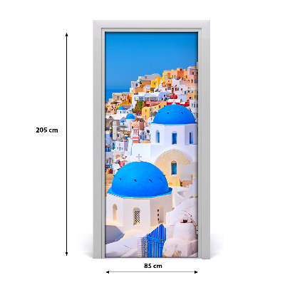 Fototapeta samolepící na dveře Město Santorini