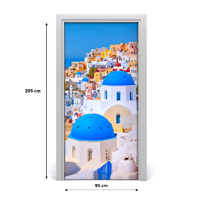 Fototapeta samolepící na dveře Město Santorini