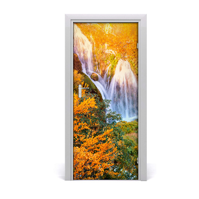 Fototapeta na dveře samolepící vodopád podzim